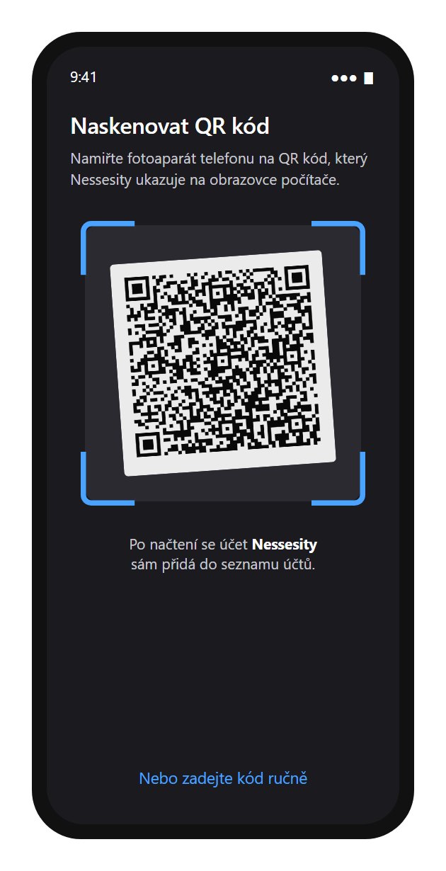 Skenování QR kódu v telefonu